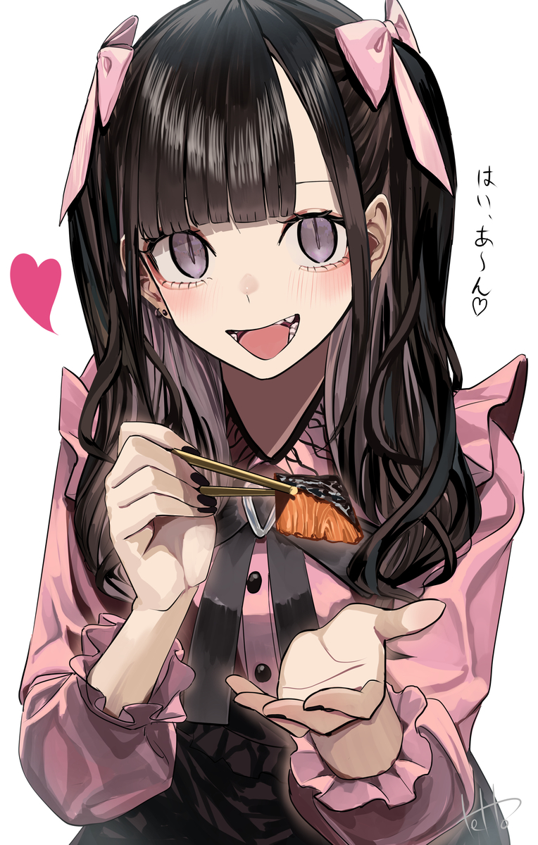 This is a pixiv picture whose title is 見た目は地雷系の世話焼き女子高生.