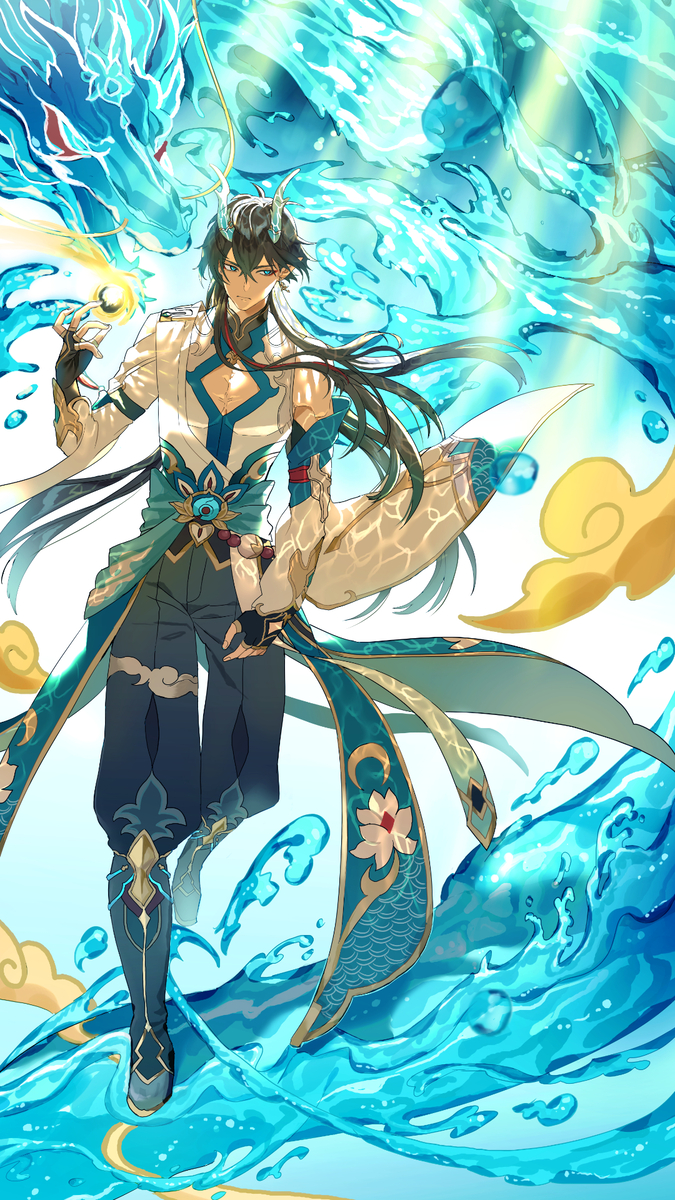 This is a pixiv picture whose title is 飲月君.