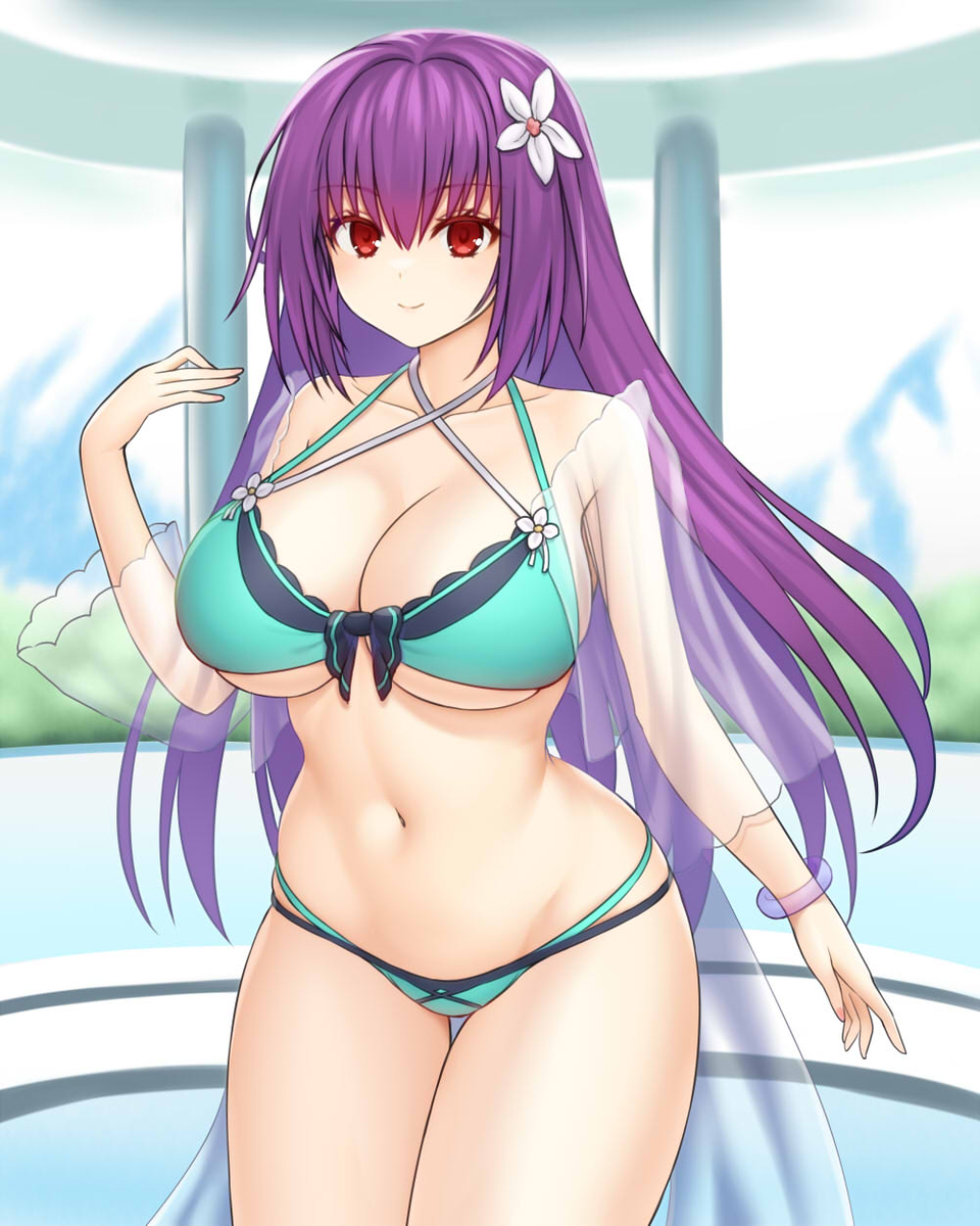 This is a pixiv picture whose title is 青翠の夏女神２.