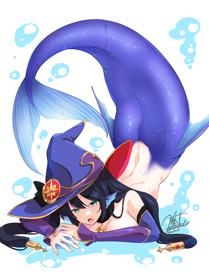 This is a pixiv picture whose title is 人魚モナ.