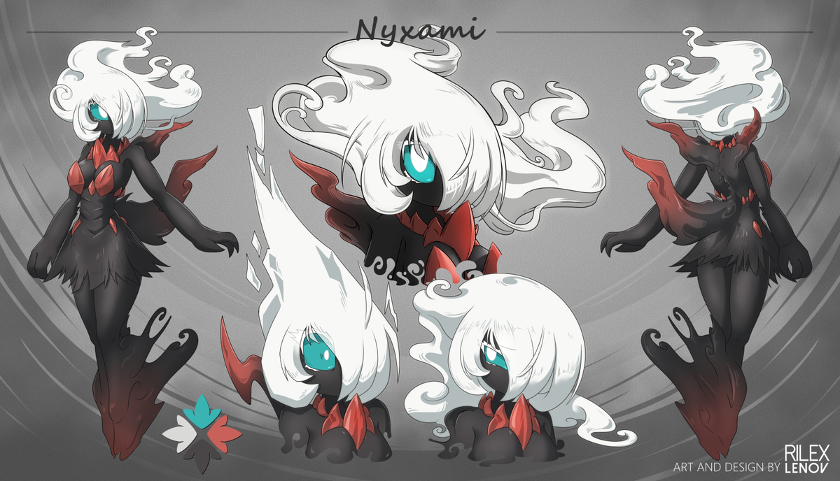 This is a pixiv picture whose title is Nyxami ref sheet!.