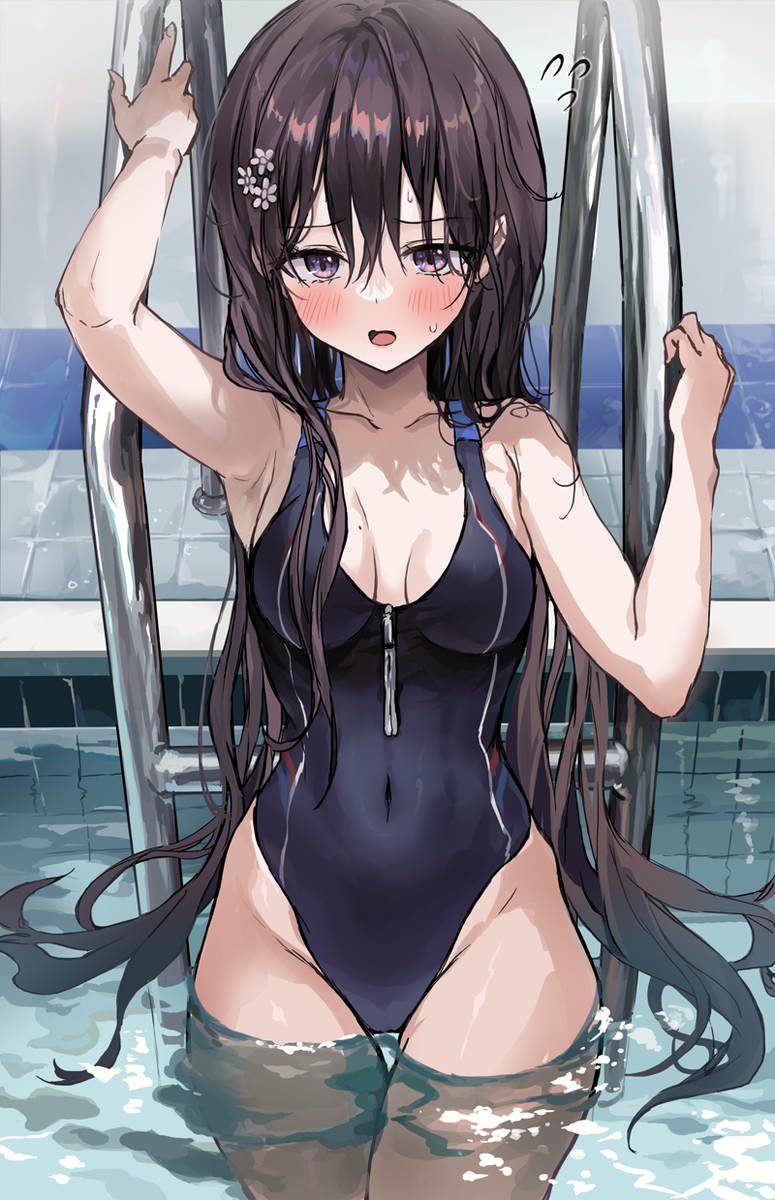 This is a pixiv picture whose title is 水着OC.