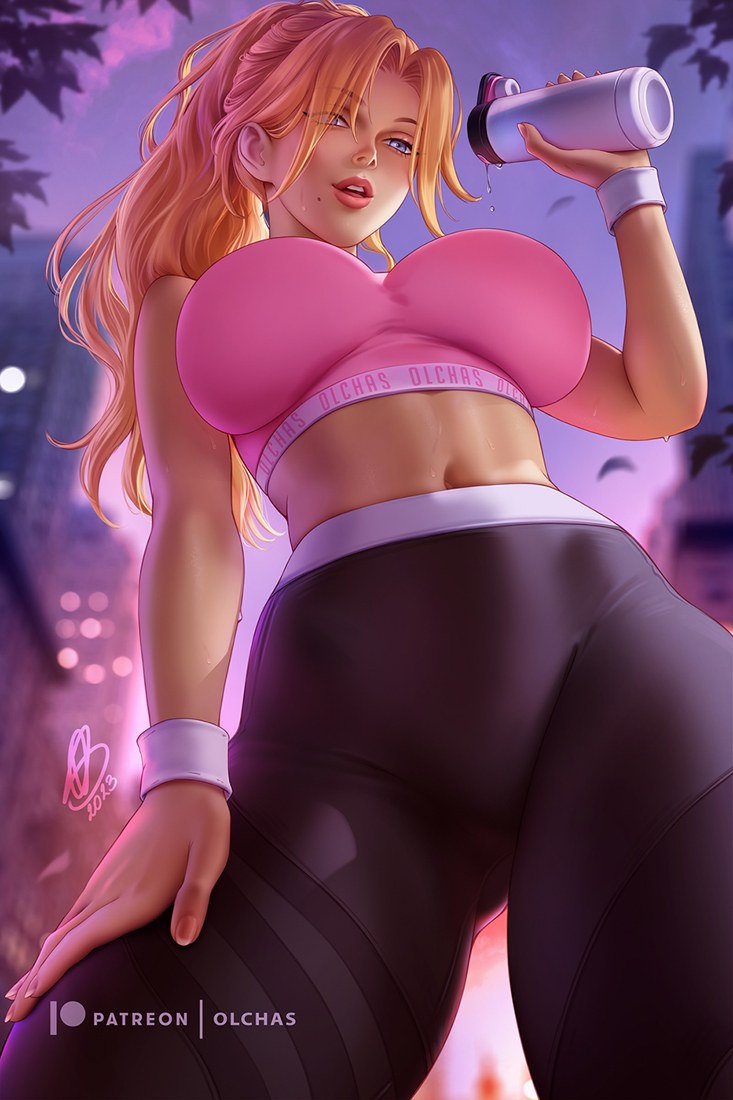 This is a pixiv picture whose title is Evening Sports Rangiku / 松本乱菊.