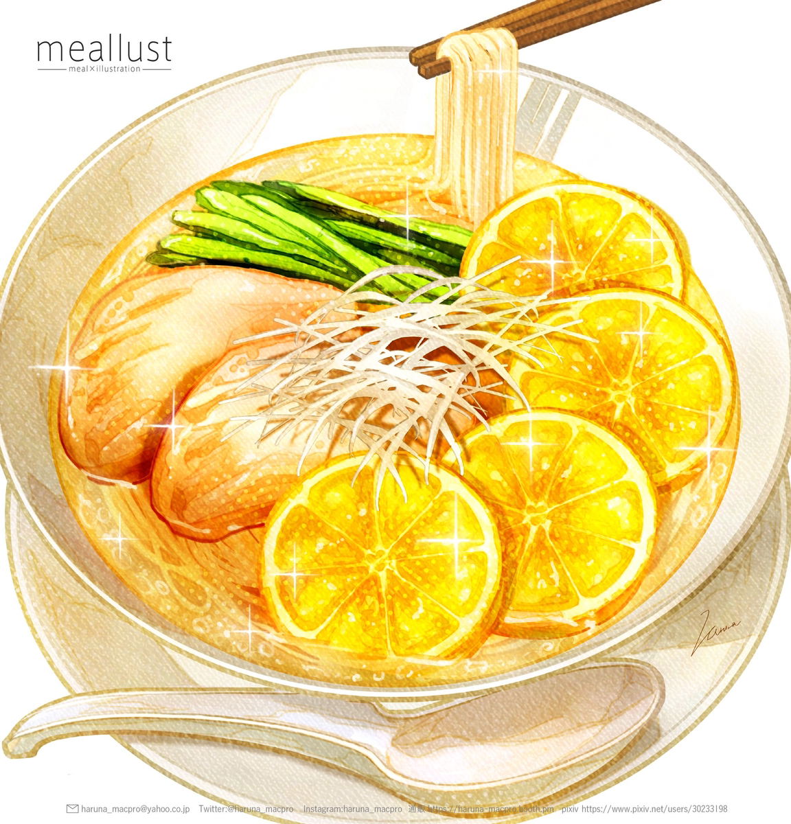 This is a pixiv picture whose title is レモンラーメン.