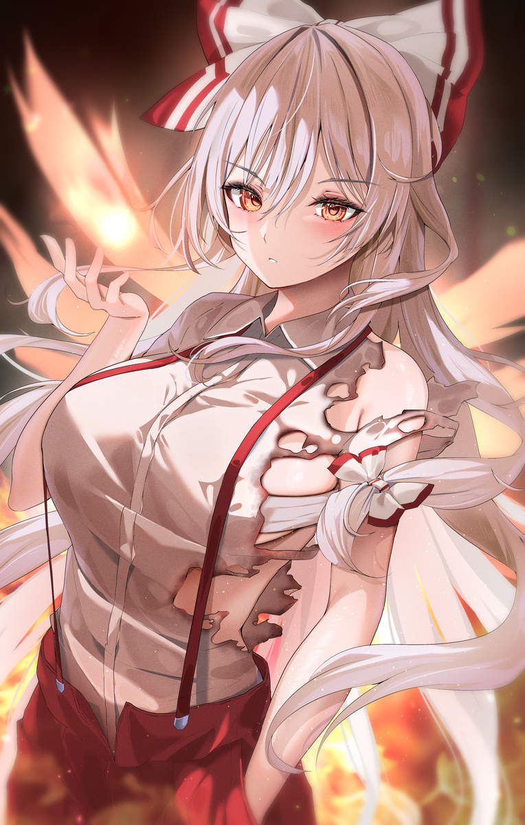 This is a pixiv picture whose title is mokou.