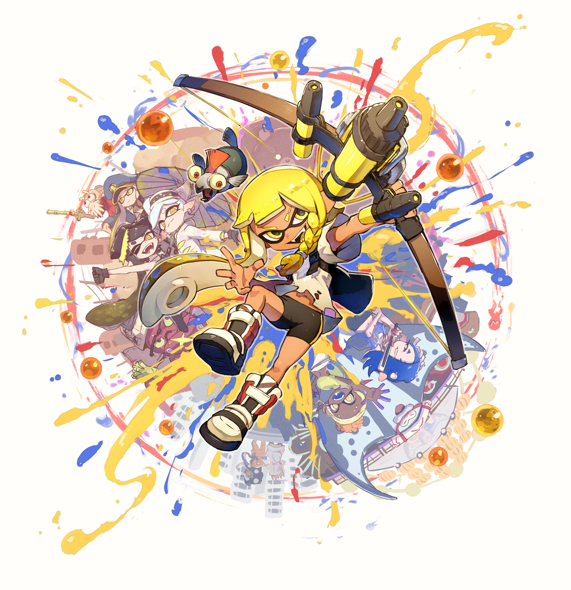 This is a pixiv picture whose title is スプラトゥーン3発売1周年！！！.