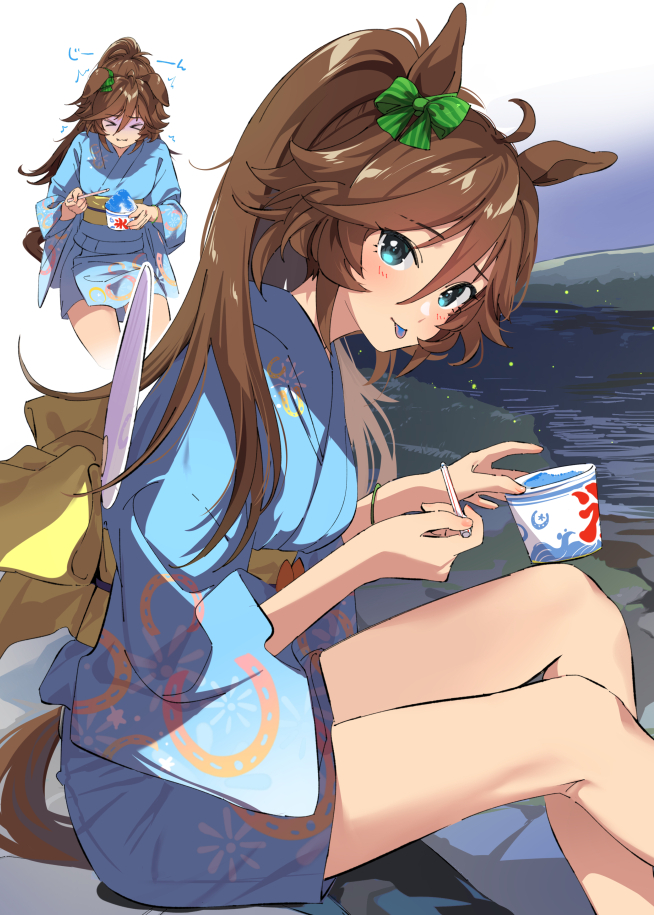 This is a pixiv picture whose title is かき氷を食べるCB.
