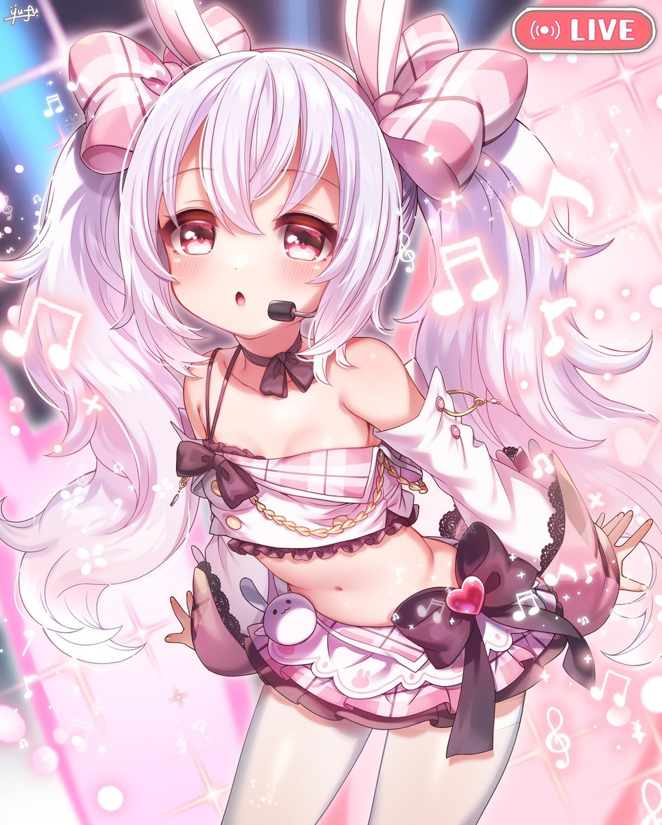 This is a pixiv picture whose title is アイドル♥ラフィー🎤.