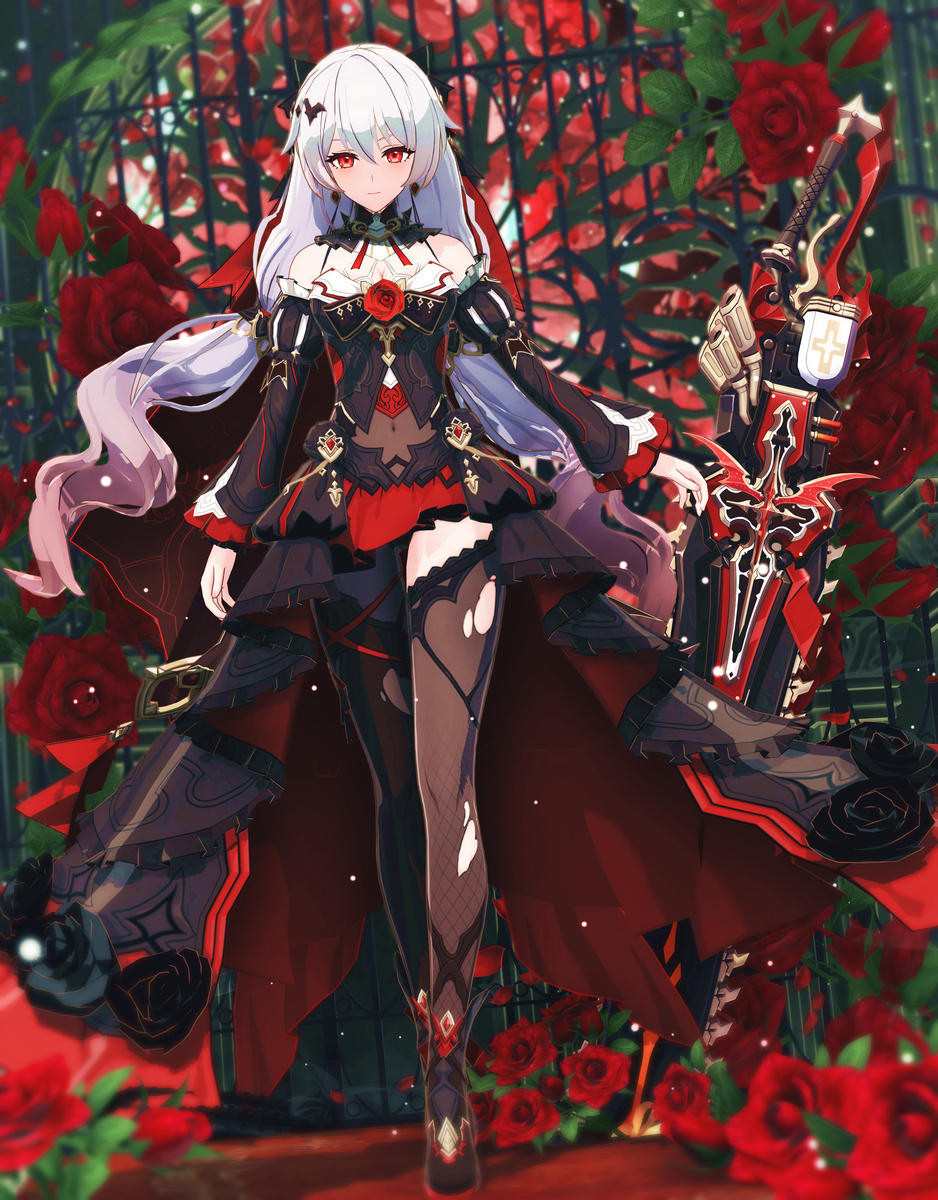 This is a pixiv picture whose title is 【崩壊3rd MMD】テレサ・アポカリプスさん その３.
