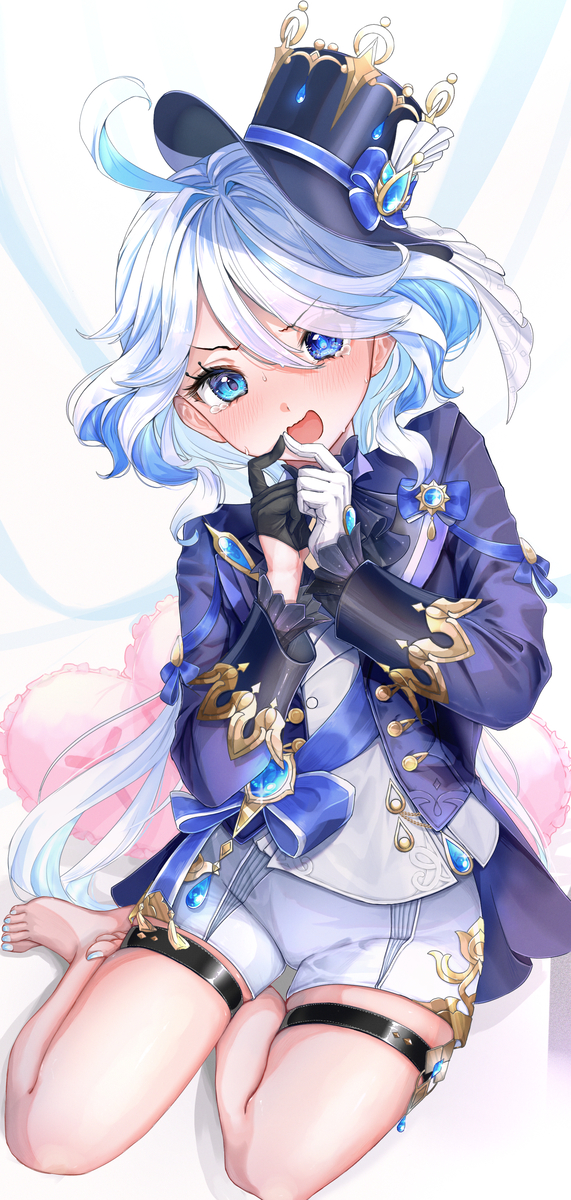 This is a pixiv picture whose title is 涙目フリーナ.