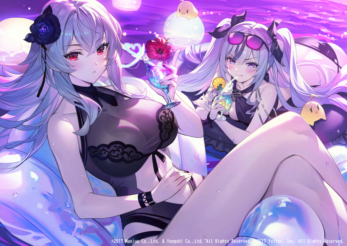 This is a pixiv picture whose title is アズールレーン6周年記念イラスト.