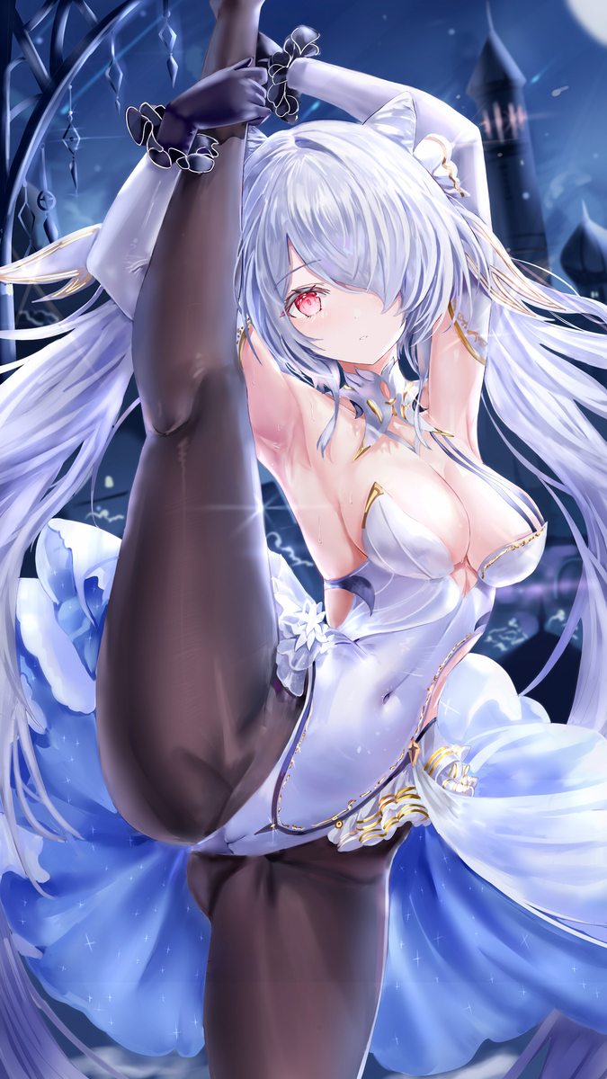 This is a pixiv picture whose title is 冰上的精灵.