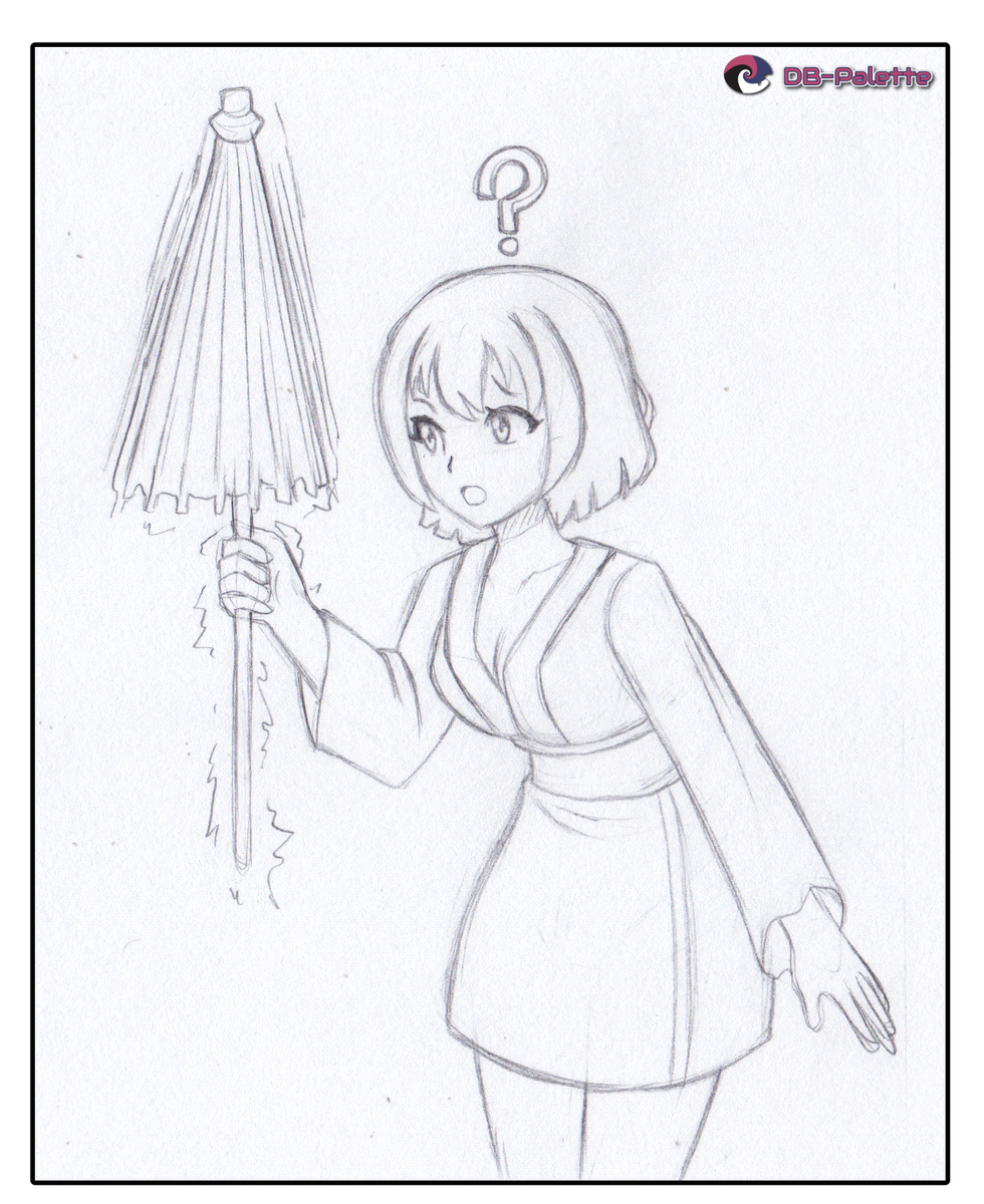 This is a pixiv picture whose title is Kasa-Cuddle / かさ抱っこ.