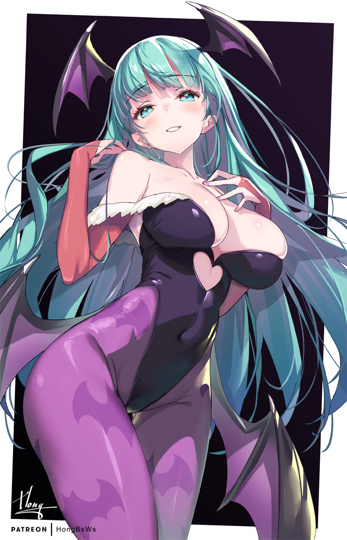 This is a pixiv picture whose title is Morrigan.