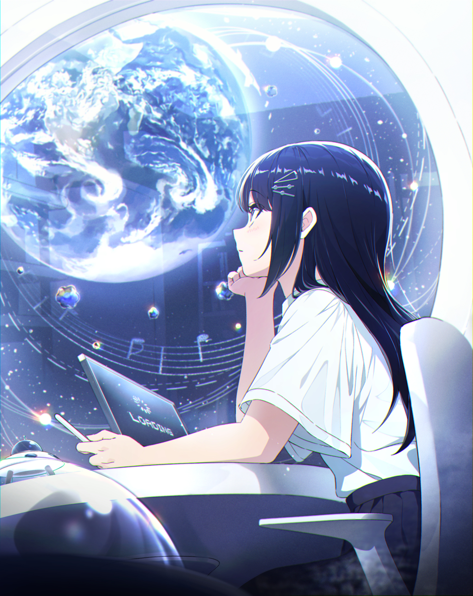 This is a pixiv picture whose title is 宇宙少女.