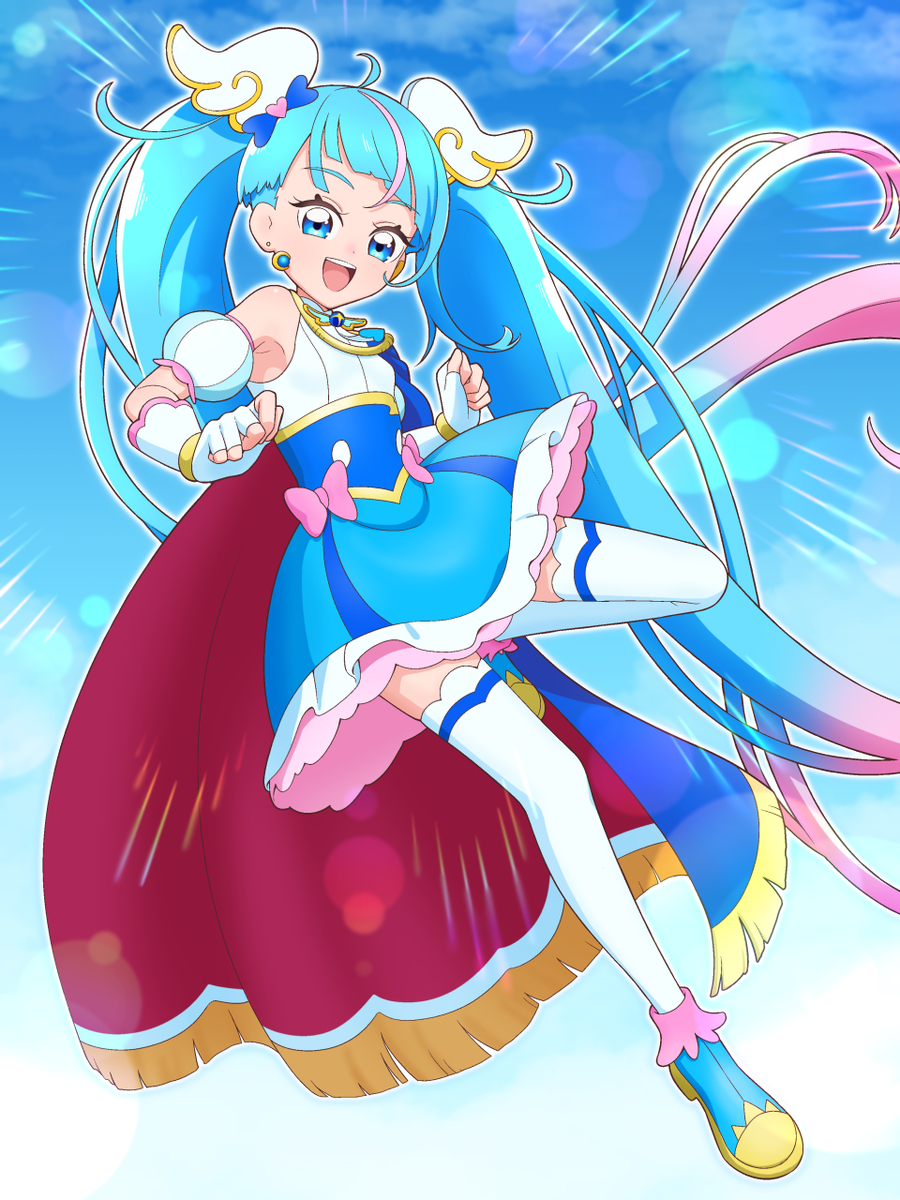 This is a pixiv picture whose title is キュアスカイ.