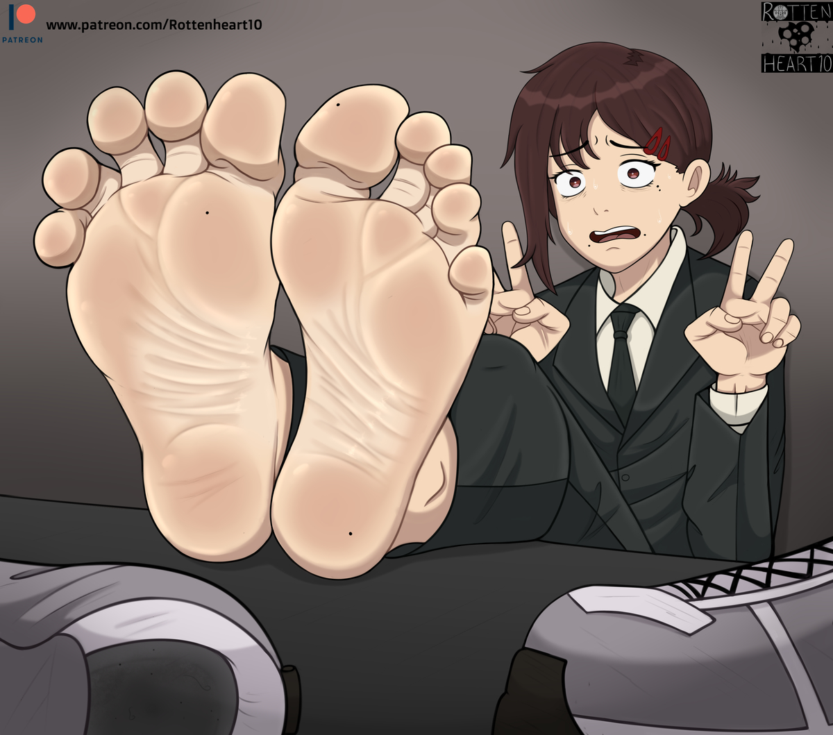 This is a pixiv picture whose title is Kobeni (コベニ) (Chainsawman) Feet.