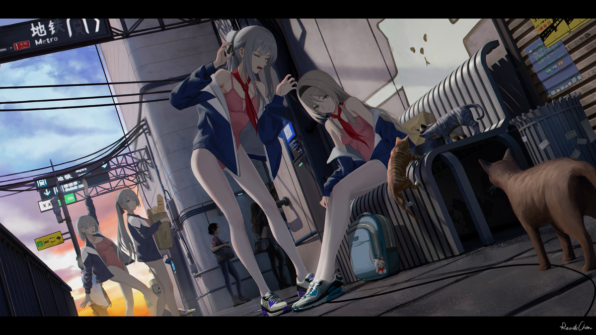 This is a pixiv picture whose title is 【少女前线】美好的一幕.