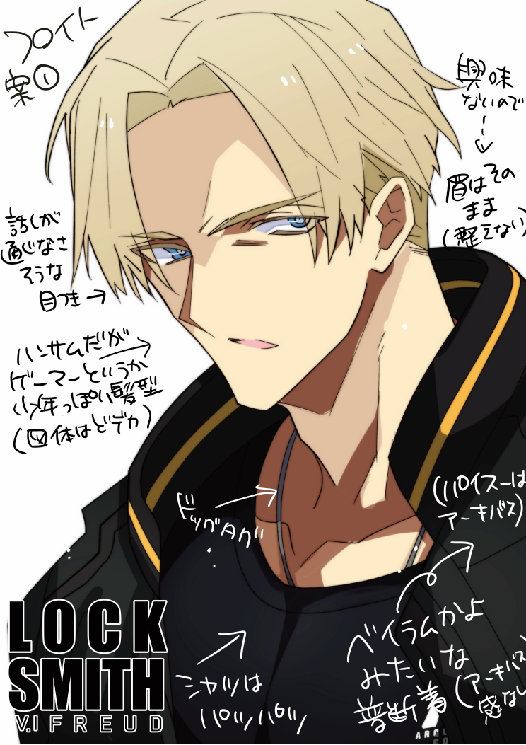 This is a pixiv picture whose title is 【LOCK SMITH】(V.Ⅰフロイト)（案）.