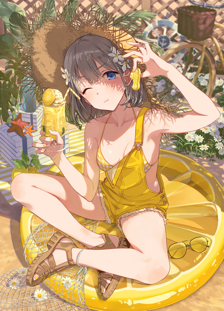 This is a pixiv picture whose title is サロペットあさひ.