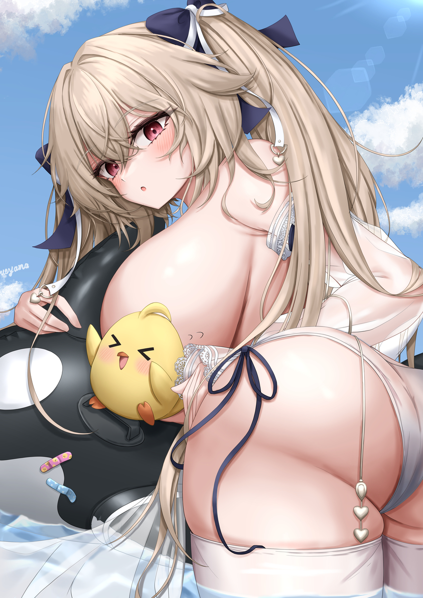 This is a pixiv picture whose title is アンカレッジ(水着)/アズールレーン.