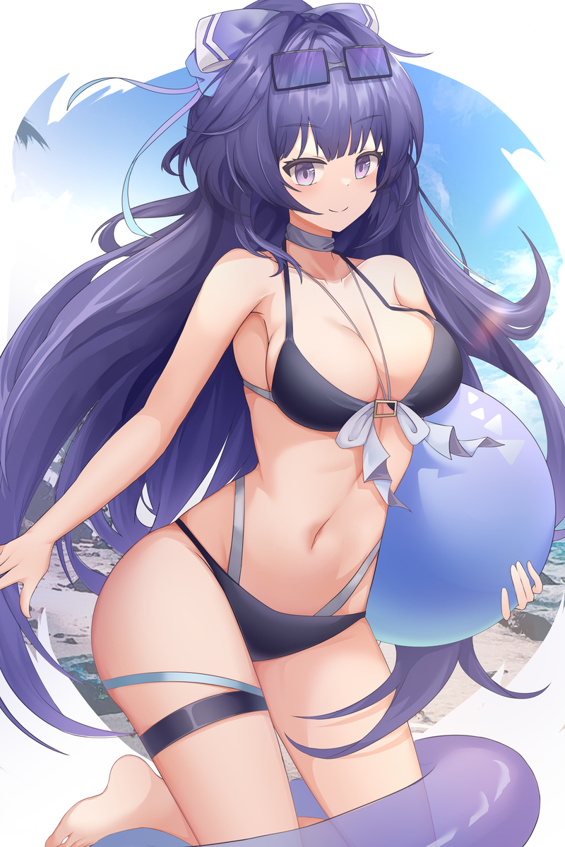 This is a pixiv picture whose title is 泳装芽衣.