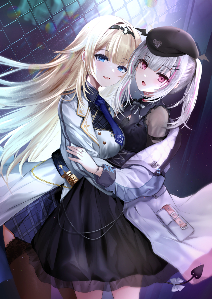 This is a pixiv picture whose title is 藍沢エマx空澄セナ 夜side.
