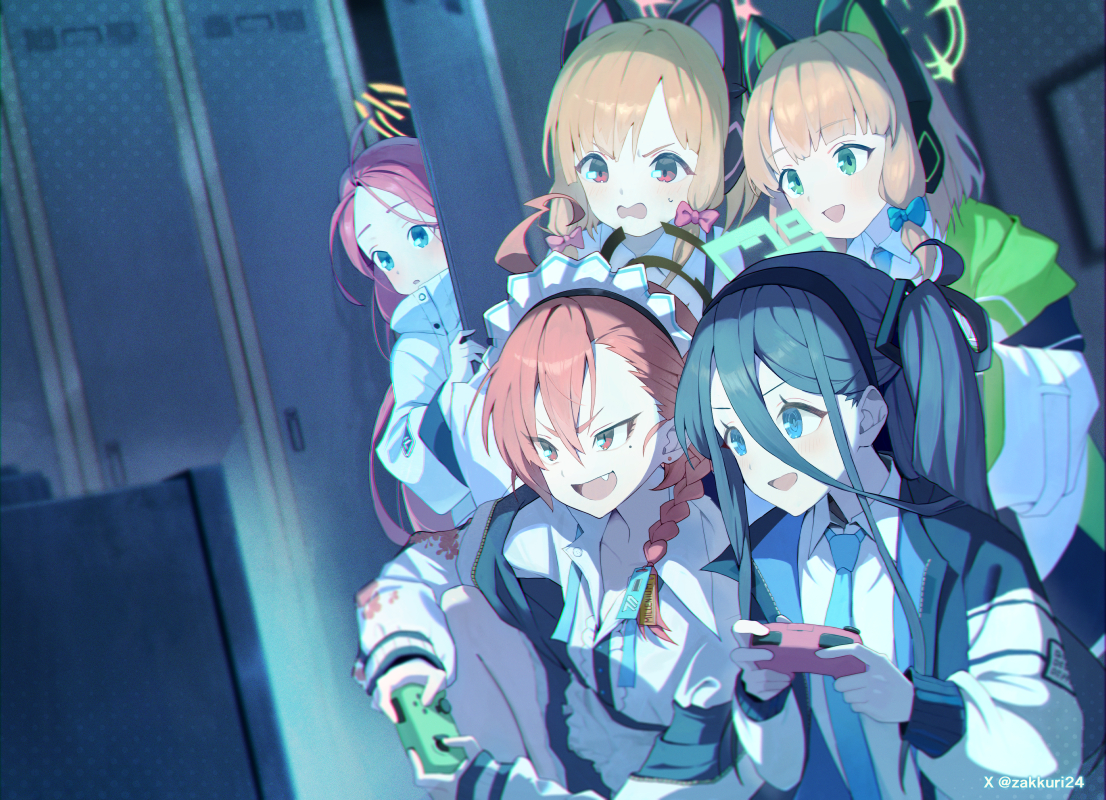 This is a pixiv picture whose title is 「ゲーム開発部に挑戦者が現れました！」.