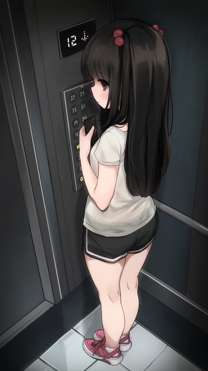 This is a pixiv picture whose title is Elevator situation.