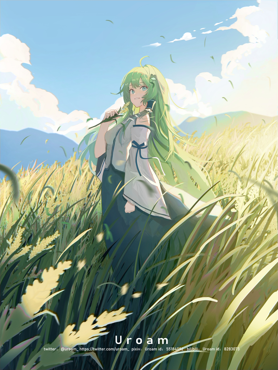 This is a pixiv picture whose title is 早苗.