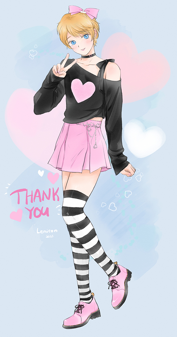 This is a pixiv picture whose title is ピンクのハート🎀.
