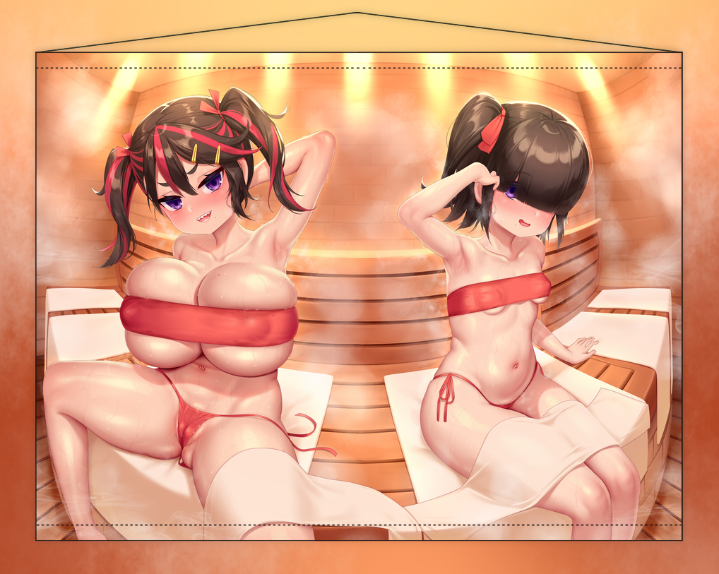 This is a pixiv picture whose title is 〔蟻塚フォミカ&蟻塚暗都〕サウナタペストリー〔2023残暑見舞い.