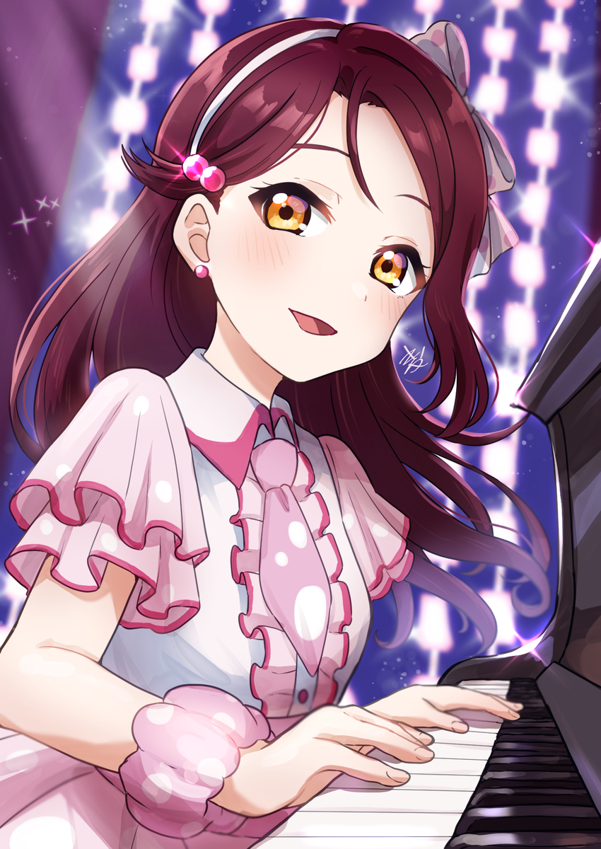 This is a pixiv picture whose title is 梨子ちゃんお誕生日おめでとうございます！.