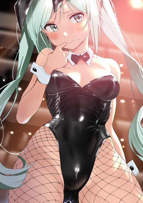 This is a pixiv picture whose title is バニーミク.