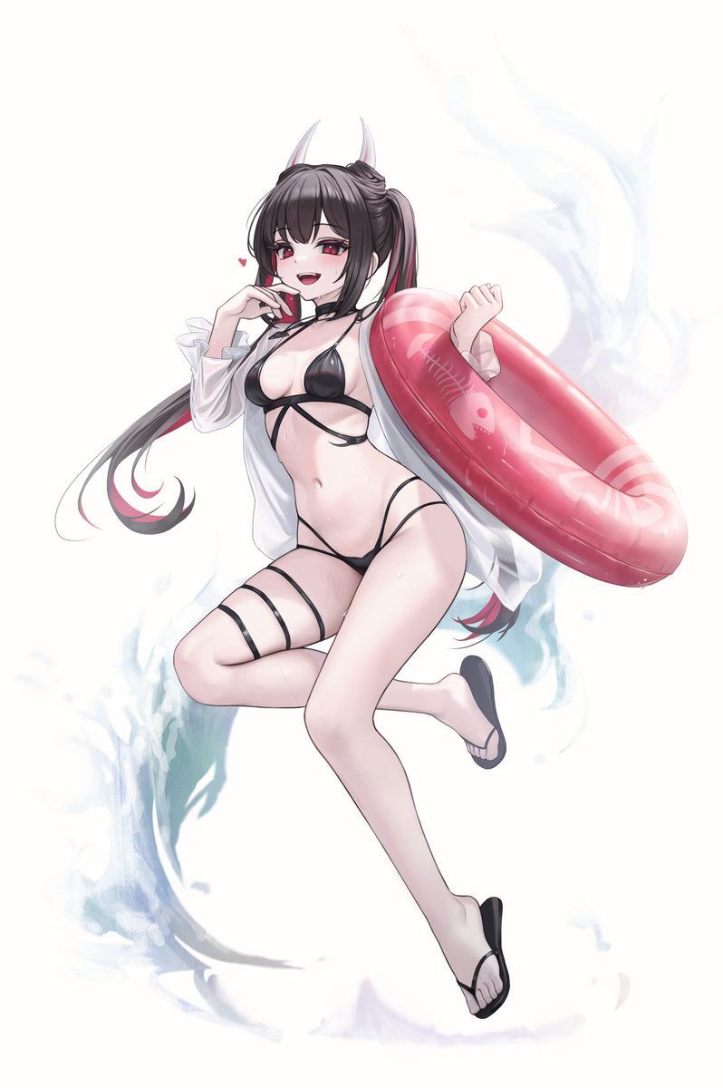 This is a pixiv picture whose title is 初月.