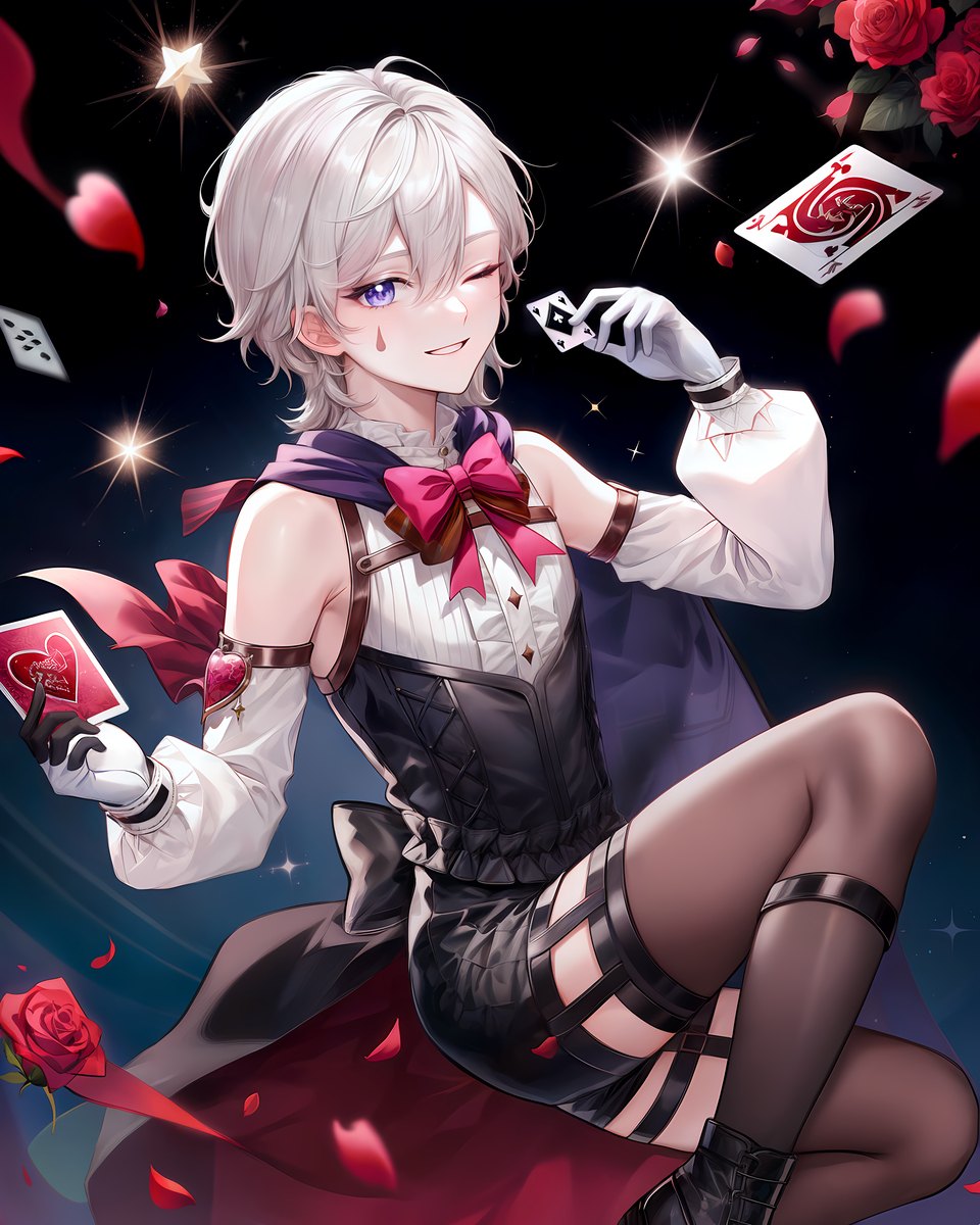 This is a pixiv picture whose title is 玫瑰之邀. Rose's Invitation♠🌹.