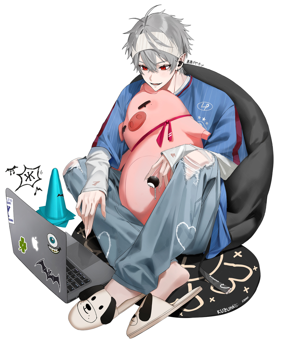 This is a pixiv picture whose title is blokecore-look & 葛葉イヤホン.