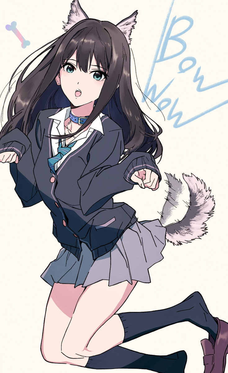 This is a pixiv picture whose title is 渋わんこ.