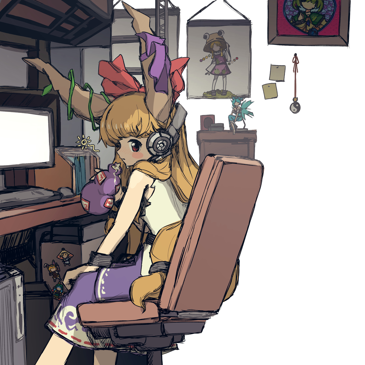 This is a pixiv picture whose title is 玉箒.