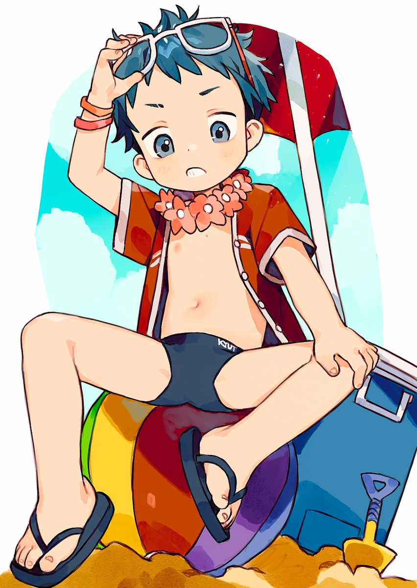 This is a pixiv picture whose title is beach boy!.