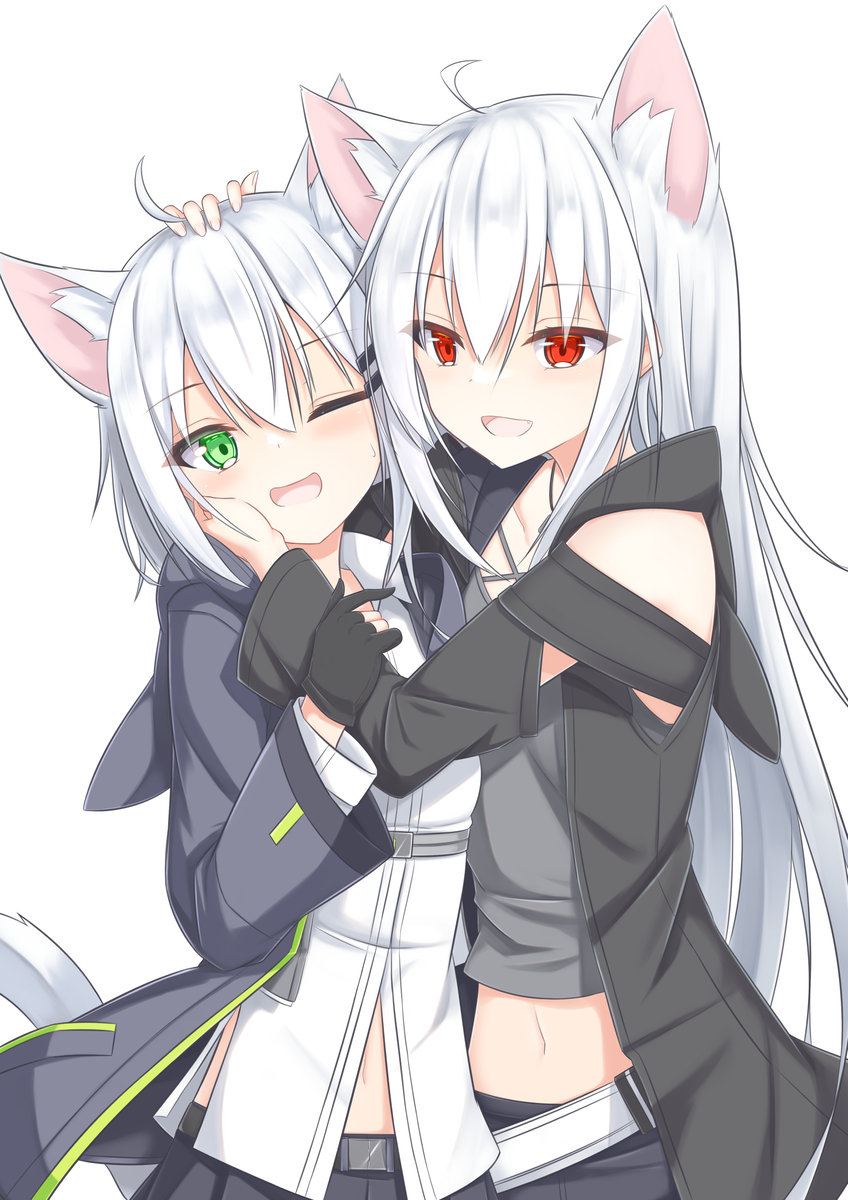 This is a pixiv picture whose title is 猫耳ちゃんず！.