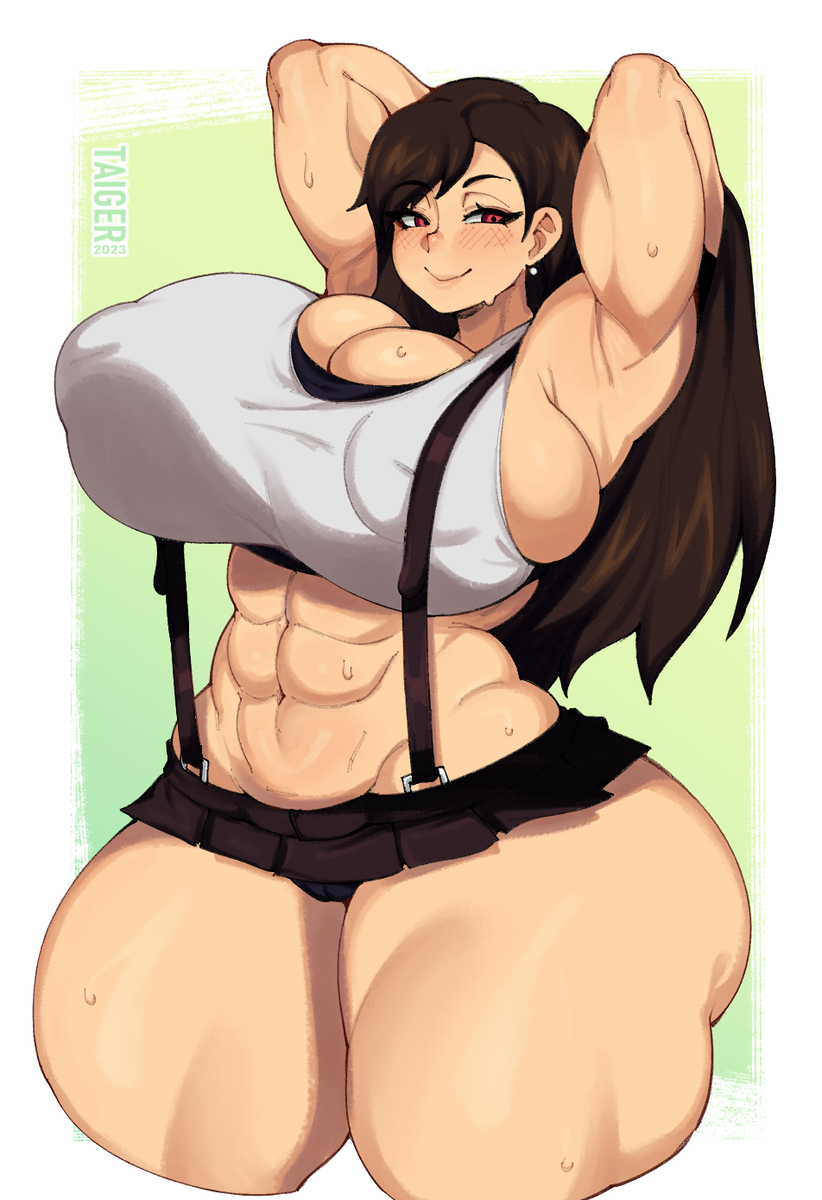 This is a pixiv picture whose title is Tifa Abs.