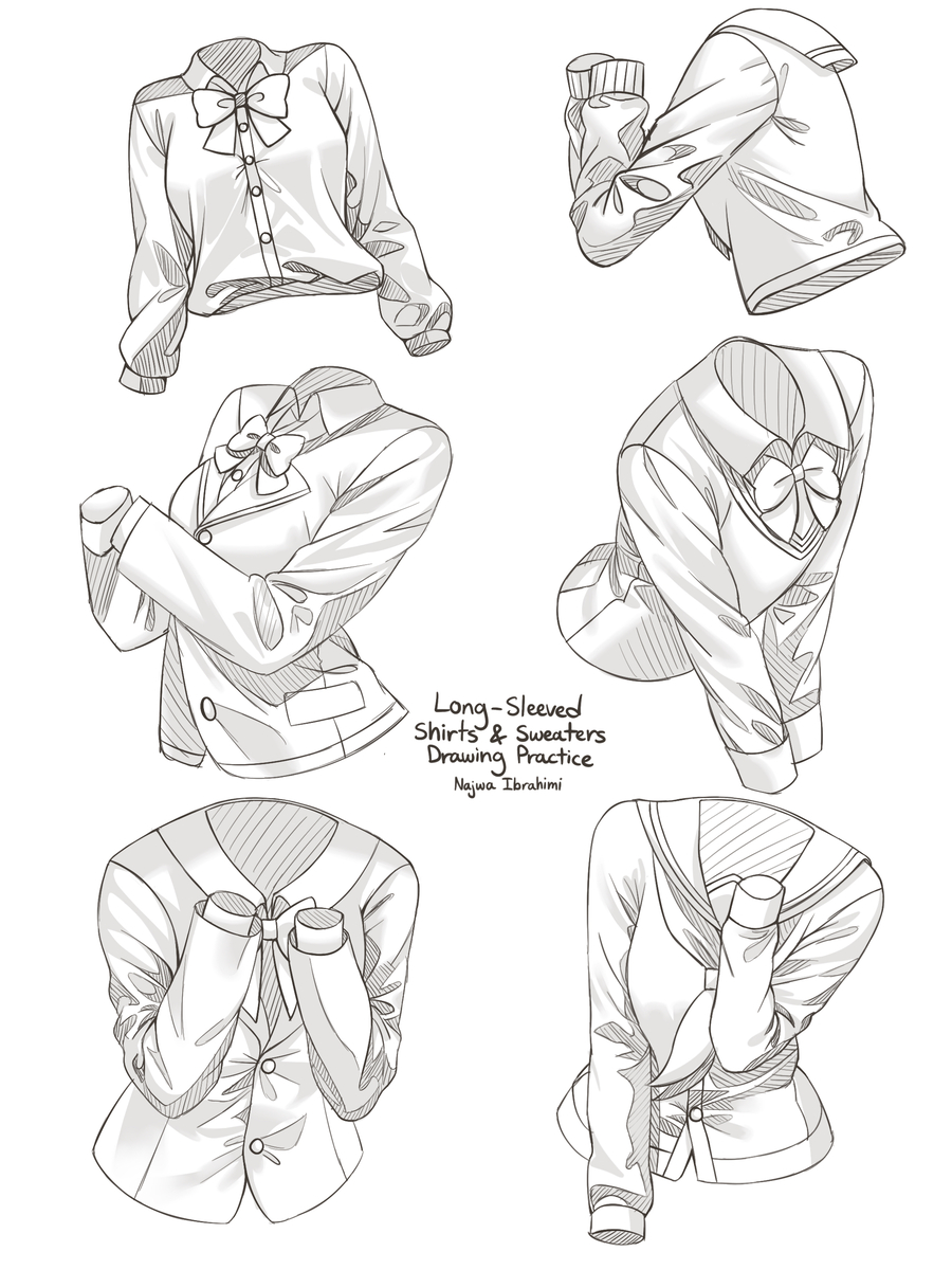 This is a pixiv picture whose title is Anime Clothing References.