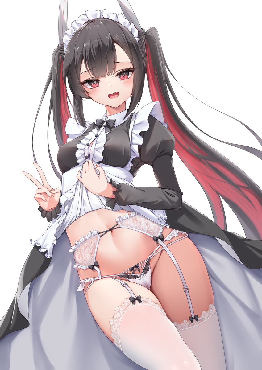 This is a pixiv picture whose title is 女仆初月.