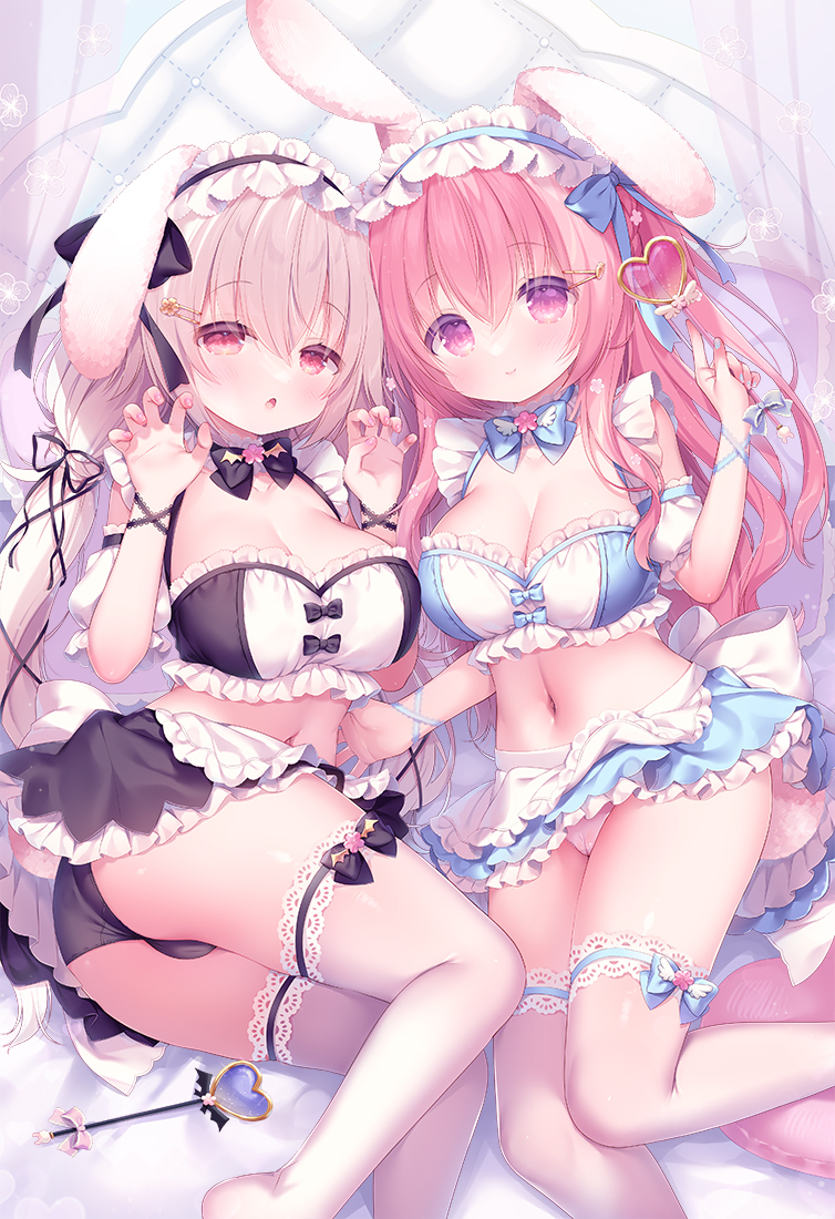 This is a pixiv picture whose title is あくま と てんし💘.