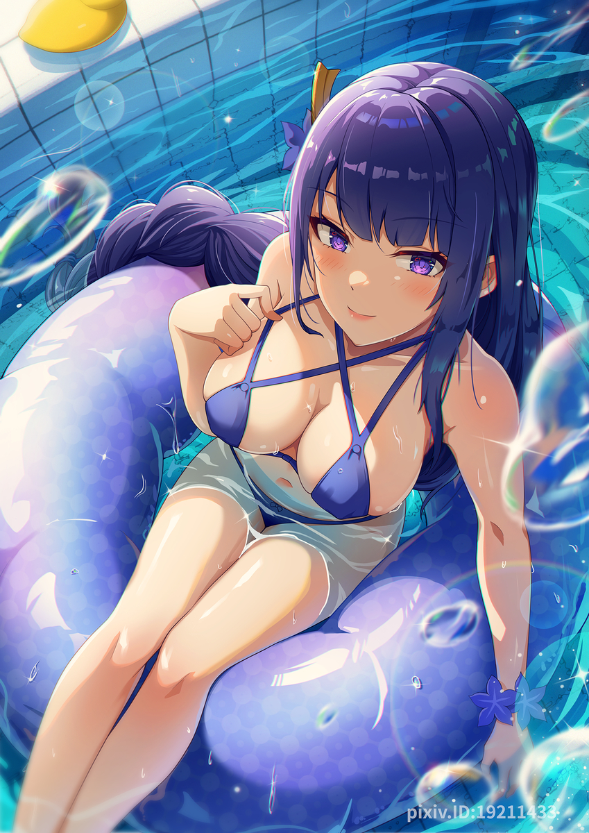 This is a pixiv picture whose title is 雷电.
