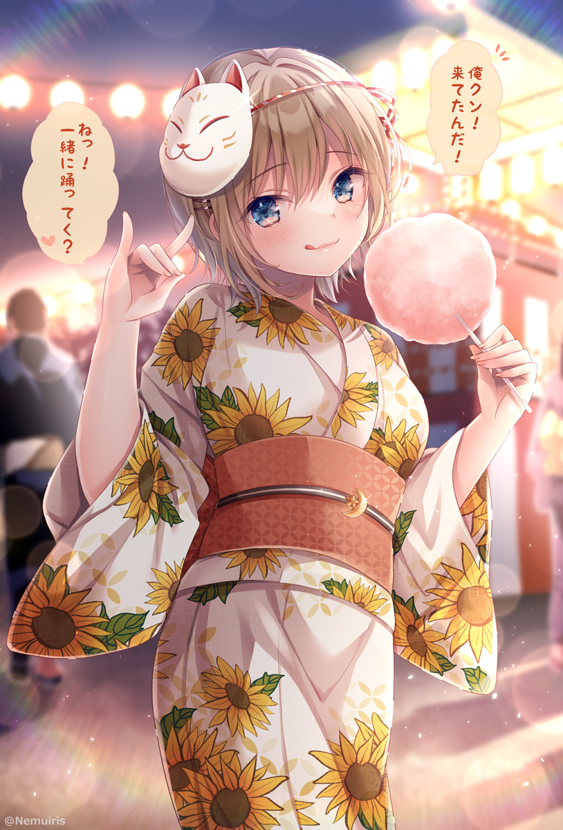 This is a pixiv picture whose title is 隣のクラスの女の子と偶然お祭りで出会った！.