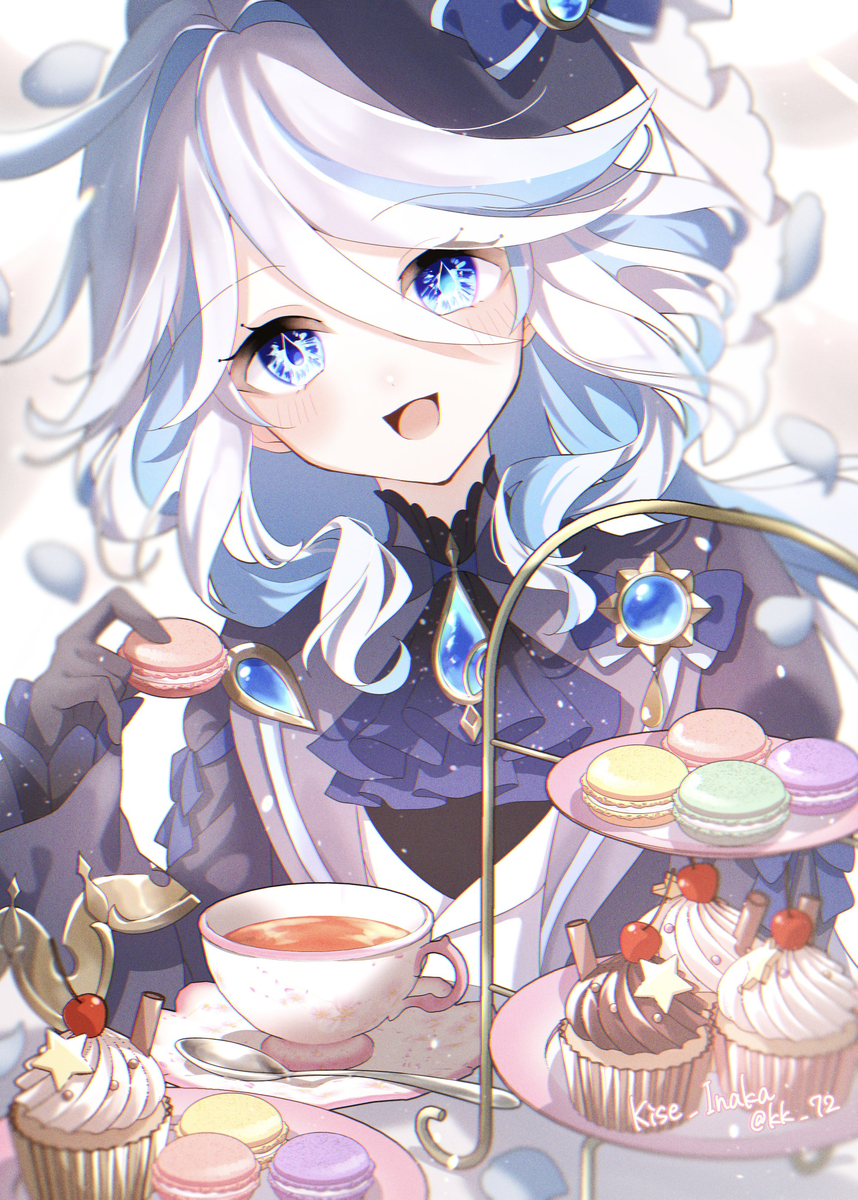 This is a pixiv picture whose title is フリーナとお茶会.