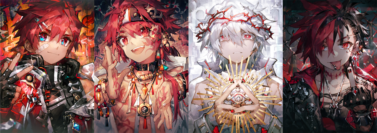 This is a pixiv picture whose title is ヴィジュアルボーイズ.