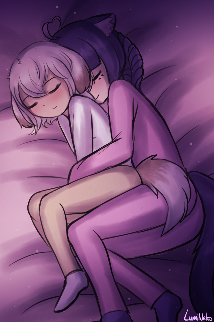 This is a pixiv picture whose title is #786 - Cuddling The Little Spoon.